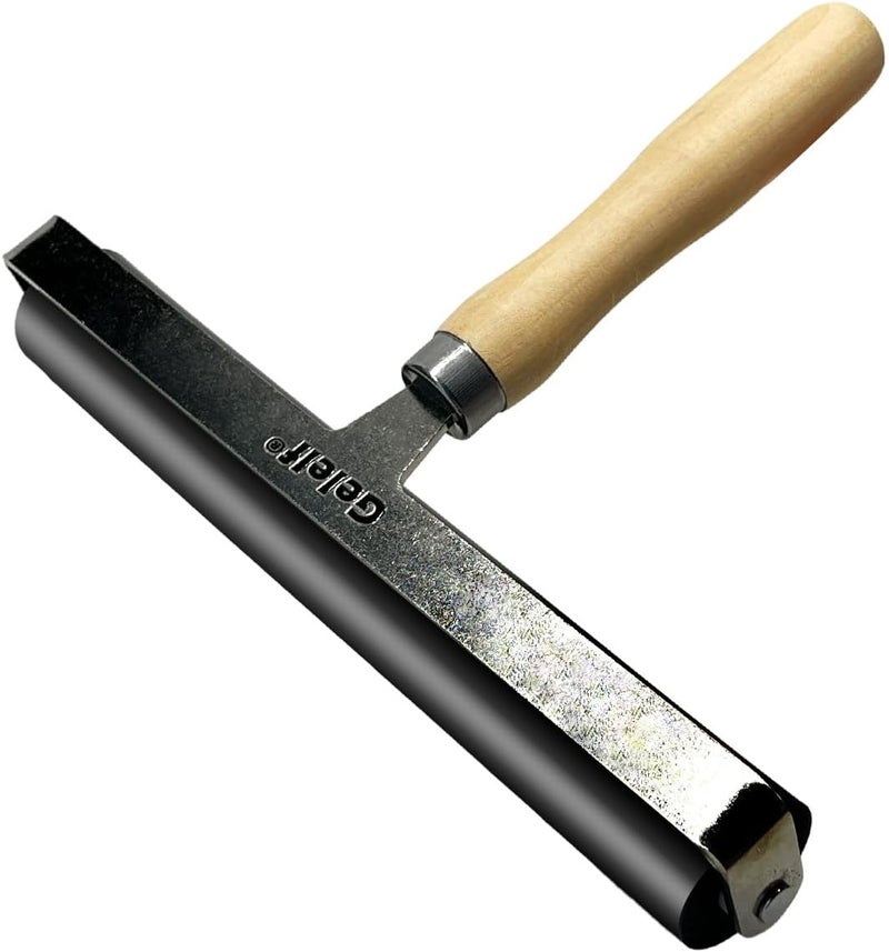 GELELF Smooth Peeling Brayer Roller - Wood Hand Roller Rollers Ink Roller Tape Roller for Gluing Taping Gel Printing Inking Block Printmaking Stamping Scrapbooks (#8: 8 Inch (20CM)) - Image 1